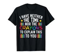Humor sarcástico No Tengo ni el Tiempo ni los crayones Camiseta gráfica económica, Hombre, Negro, XL