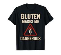 Humor sin gluten Alergia Vida Celíaco Orgullo Sin Trigo Estilo Camiseta