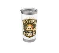 Humor sin prisa resultados frase divertida retro Vaso térmico de acero inoxidable de doble pared