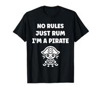 Humor skull pirates funny simple quote just rum pirate Camiseta