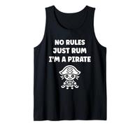 Humor skull pirates funny simple quote just rum pirate Camiseta sin Mangas