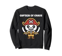 Humor skull pirates minimalist simple captain pirate Sudadera