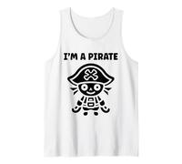 Humor skull pirates minimalist simple i'm a pirate Camiseta sin Mangas