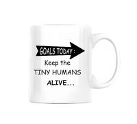 Humor Tazas de Café Objetivos de hoy para las mamás enfermeras parteras en el Día de la Madre: Mantener con vida a los pequeños humanos Taza de Cerámica Personalizada Taza Cerámica