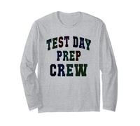 Humor Test Day Prep Crew Brush Science Math Countdown Manga Larga