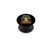 Humor Vegano Fuerte a Base de Plantas Gorilla Fitness PopSockets PopGrip Adhesivo