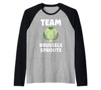 Humor Vegetable Simple Food Team Brussels Sprouts Camiseta Manga Raglan