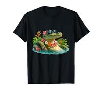 Humor Veraniego en Hawaiian Crocodile Chill Lagoon Camiseta