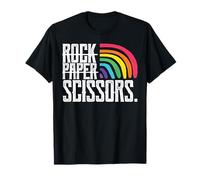 Humorístico LGBT Internacional Lesbianas Día Rock Tijeras de papel Camiseta