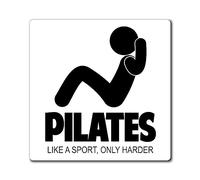 Humorístico regalo de agradecimiento para profesores de yoga, con texto en inglés "Sometimes I'm Off On A Pilates Men Women Magnets 3" × 3"