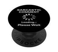 Humorístico Sarcástico Cargando por Favor Espere Papá Diseño PopSockets PopGrip Adhesivo