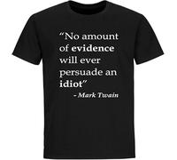 Humorous Graphic Sarcastic Graphic Novelty Offensive Funny Mark Twain Quote Tees (Large)