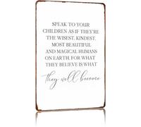 Humorous Speak To Your Retro Tin Sign for Garage Game Room Bathroom Wall-Art 8 X 12 in