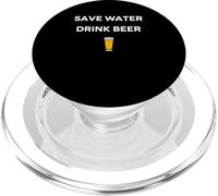 Humour Funny Drinking Beer Save Water Drink Beer PopSockets PopGrip para MagSafe