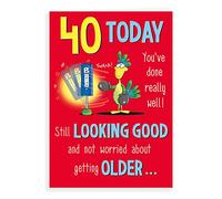 Humour Milestone Age - Tarjeta de Felicitacion Postal Cumpleaños (40 m, 22,8 x 15,2 cm), diseño de publicación regal