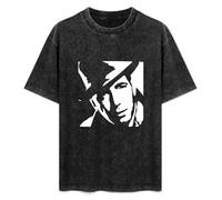 Humphrey Deforest Bogart Bogey Hollywood Film American Actor Cinema Unisex T-Shirt Printed tee Graphic Top Men Black Shirt XL
