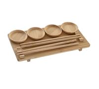 Humpti - Kit de Sushi de Bambú | Set de Vajilla Japonesa Completa | Incluye Platos y Palillos | Apto para Lavavajillas | Regalo Original y Elegante