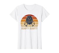 Humpty Dumpty Retro Sunset Vintage Canción Infantil Divertida para niños Camiseta gráfica económica, Mujer, Blanco, S