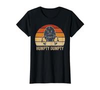 Humpty Dumpty Retro Sunset Vintage Canción Infantil Divertida para niños Camiseta gráfica económica, Mujer, Negro, L
