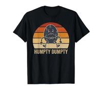 Humpty Dumpty Retro Sunset Vintage Canción Infantil Divertida para niños Camiseta gráfica económica, Hombre, Negro, M