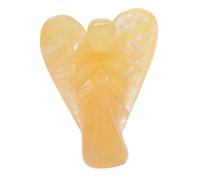 Humunize Fe Reiki sanación con cristales de piedras preciosas Guardián amarillo citrino tallado del Ángel de piedra Feng Shui regalo