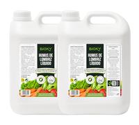 Humus de Lombriz Líquido 2x5L Fertilizante Universal Muy Concentrado 5ml/L | con +50% de Materia Orgánica, Abono Líquido para Plantas, Regenerador del Suelo, 100% Puro y Orgánico, Sin Residuo