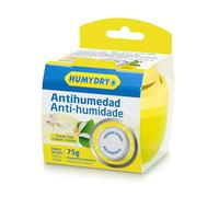 HUMYDRY Duplo 75g - Deshumidificador Ambientador 2 en 1 para Espacios Pequeños - Absorbe la Humedad y Reduce Olores - Sin Electricidad - Hasta 8 m² - Aroma Limón