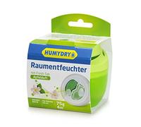 HUMYDRY Duplo 75g - Deshumidificador Ambientador 2 en 1 para Espacios Pequeños - Absorbe la Humedad y Reduce Olores - Sin Electricidad - Hasta 8 m² - Aroma Manzana