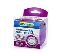 HUMYDRY Duplo 75g - Deshumidificador Ambientador 2 en 1 para Espacios Pequeños - Absorbe la Humedad y Reduce Olores - Sin Electricidad - Hasta 8 m² - Aroma Lavanda