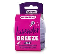 HUMYDRY Mini Antihumedad 75g - Lavanda | 2 en 1: Deshumidificador y Ambientador | Fragancia a Lavanda | Ideal para Armarios, Zapateros y Aseos | Absorbe Humedad y Perfuma