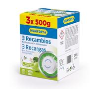 HUMYDRY - Pack 3 Recambios Antihumedad de 500g para Deshumidificadores Humydry a Partir de 450g - Espacios de hasta 15m2 - Absorben la Humedad y Elimina Olores - Neutra, Lavanda o Manzana