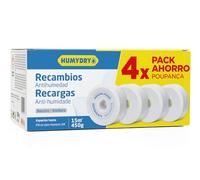 HUMYDRY - Set de 4 Tabletas Antihumedad - Recambio Universal para Deshumificadores - Ideal para Absorber la Humedad de Armarios, Baños y Habitaciones - 450