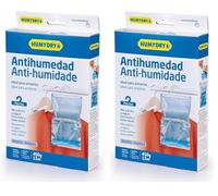 HUMYDRY - Percha Colgante Antihumedad para Armario y Ropa 450g - Absorbe la Humedad, Evita Olores y Manchas - Deshumidificador en Bolsa - Aroma Neutro - Capacidad 15m2 (Paquete de 2)