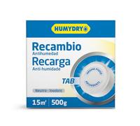 Set de 1 Recambio de tableta Antihumedad para Deshumidificadores - Ideal para Armarios, Baños y Habitaciones - Espacios de hasta 15 m2-500 gr - Aroma: Neutro - Humydry