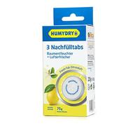 HUMYDRY Recambios Antihumedad Mini Tab 3x75g - Absorben la Humedad y Reducen Olores - Compatible con Deshumidificador Duplo 75g - Aroma Limón - Ideal para Estancias de hasta 8m²