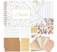 Humyoun Libro de invitados de boda de 8.5 x 7 pulgadas, letras a la novia, álbum de recortes, libro de recuerdos de boda, álbum de recortes, papel en blanco, álbum de fotos, letrero de invitados con