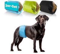 HUND IST KÖNIG Pañales para perros para perros [3 unidades] pañales absorbentes para perros | cómodos pañales para perros en caso de incontinencia para perros - Pañal respetuoso con el medio ambiente