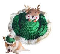 Hunde Beanie Mütze - Weiche Niedliche Weihnachtsmann Kopfbedeckung mit Ohrlöchern | Weihnachts Hunde Winter Mütze für Party Feiertag Draußen Winter Kinder Mädchen Jugend Teenager