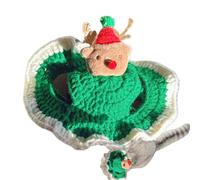 Hunde Beanie Mütze - Weiche Niedliche Weihnachtsmann Kopfbedeckung mit Ohrlöchern | Weihnachts Hunde Winter Mütze für Party Feiertag Draußen Winter Kinder Mädchen Jugend Teenager