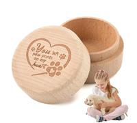 Hunde-Gedenkbox Für Verlust - Holz Hundehaar, Andenkenbox, Eleganter Behälter Für Asche Aus Hunde, Und Katzenhaaren, Aufbewahrungsbox Fürr Asche, Holz-Andenkenbox Mit Deckel Fürr Hundeasche-U