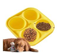 Hunde- Silikonform für Pupsicles - Wiederverwendbare Snack-Tablett-Form für gefrorene Leckerlis - Spülmaschinenfest & BPA-frei - DIY Hundeeis & Snacks - Grün/Gelb