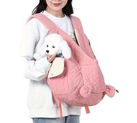 Hunde Trage Rucksack - Atmungsaktiv Und Weich Mit Taschen,Katzen Tragertasche Hund Reise Rucksack,Für Welpen Kätzchen Outdoor Reisen Camping Wandern Spazieren Radfahren Reiten