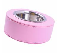 Hundefressnapf Öko Leder Fressnapf rosa M - Einzelstück Abverkauf