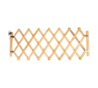 Hundegitter Indoor - 110 cm Einziehbare Barriere | Faltbares Schutzgitter Holz für Treppen und Türen, Verstellbares Hundetor für Welpen und Kleinkinder, Leichtes Tragbares Absperrgitter
