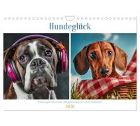 Hundeglück (Wandkalender 2026 DIN A4 quer), CALVENDO Monatskalender: Von edlen Porträts über süße Alltagsszenen bis hin zu humorvollen Motiven, ein Must-have für alle, die Hunde lieben.