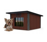 Hundehütte Exterior Aislada Refugio Invernable Madera M Marrón 57x48cm
