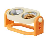 Hundenäpfe Mit Ständer | 3-Stufig Verstellbarer Rutschfester Futternapf,Erhöhter Hundewassernapf | Für Kätzchen Welpen Wasser Fütterung Innen Haus Wohnung Balkon Wohnzimmer Außen Garten