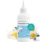 Hundepflege24 Limpiador de Oídos para Perro - Alivia el Escozor, Irritaciones y Mal Olor en Pocos Días - Limpiador oidos Perros y Gatos con Manzanilla y Aloe Vera - 250ml