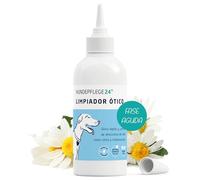 Hundepflege24 Limpiador Oidos Perros Agudo - Potente Limpia Orejas para Perros con Otitis, Inflamación e Infecciones de Oído - Gotas Infección Oídos Perros con Piroctona Olamina y Aloe Vera 250ml