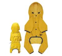Hunderegenmantel - Wasserdichte Verstellbare Leichte Gelbe Kleidung | Atmungsaktive Regenjacke für Hunde, Winddichte Haustierbekleidung | Perfekter Wetterschutz für Winter Schnee Spaziergänge Jagd Out
